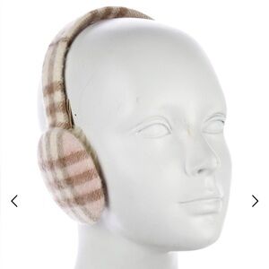 Burberry Nova Pink and Cream Check Earmuffs